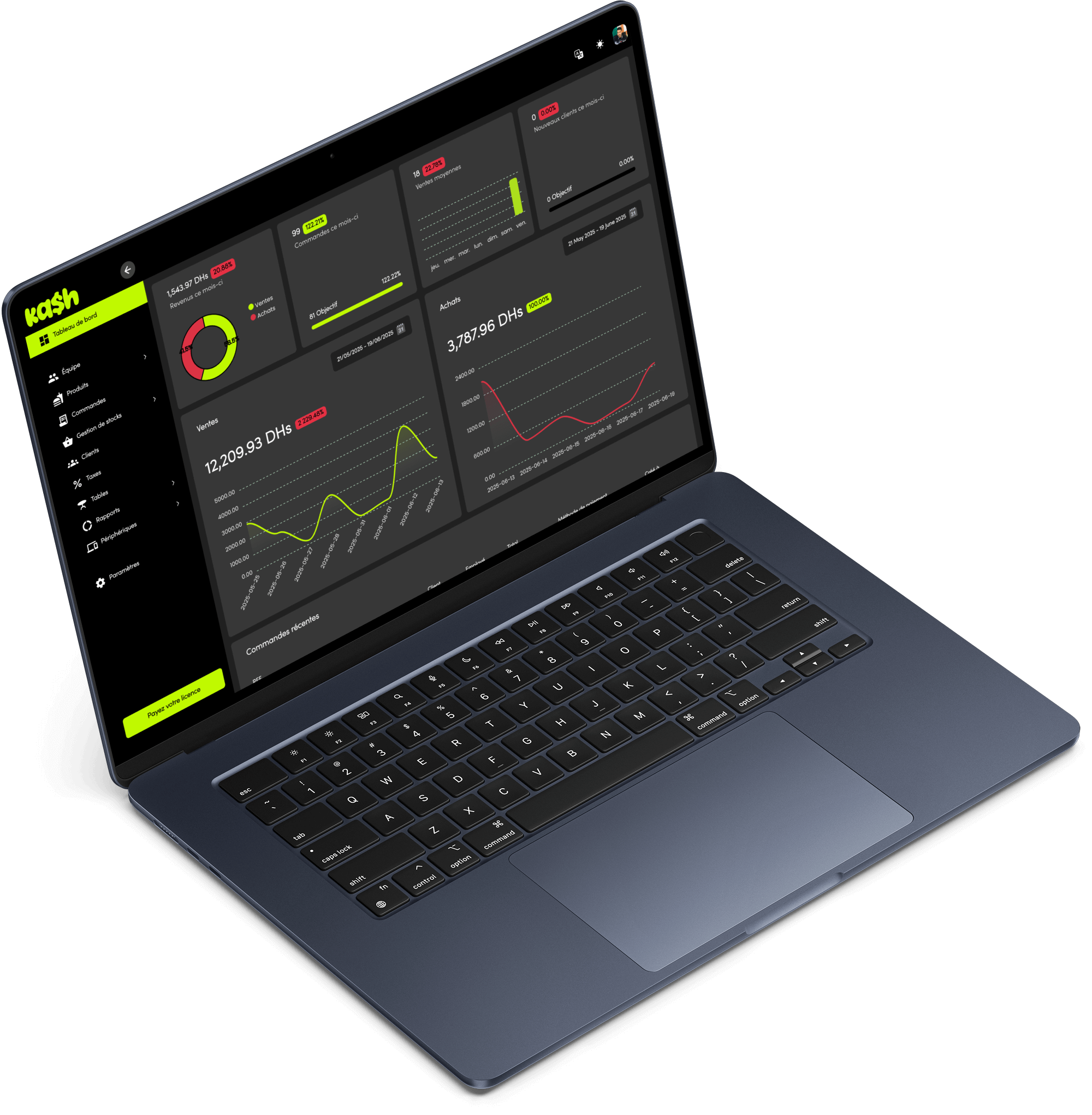logiciel de caisse laptop